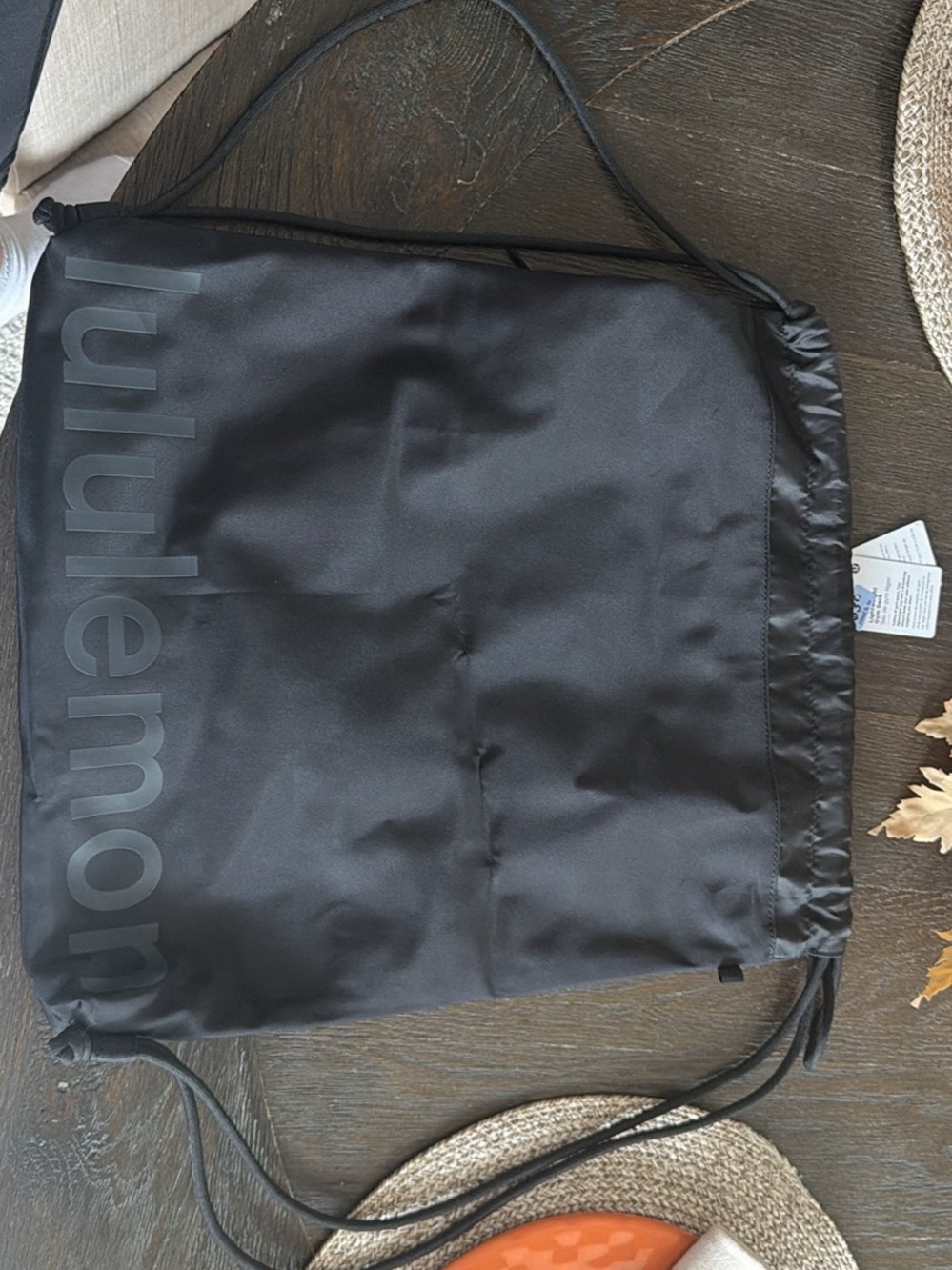 lululemon athletica Black Drawstring Backpack